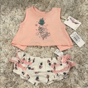 Jessica Simpson 2-Piece Crop Top Set 3-6M